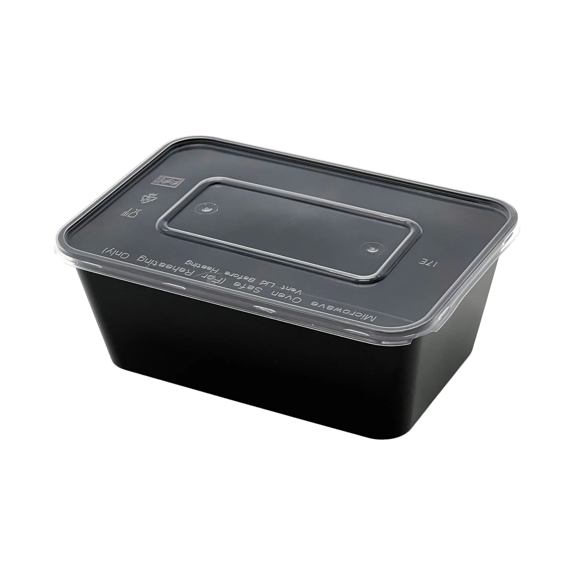 1000cc Mikrowave Black Containers and Tranparest Lids PL