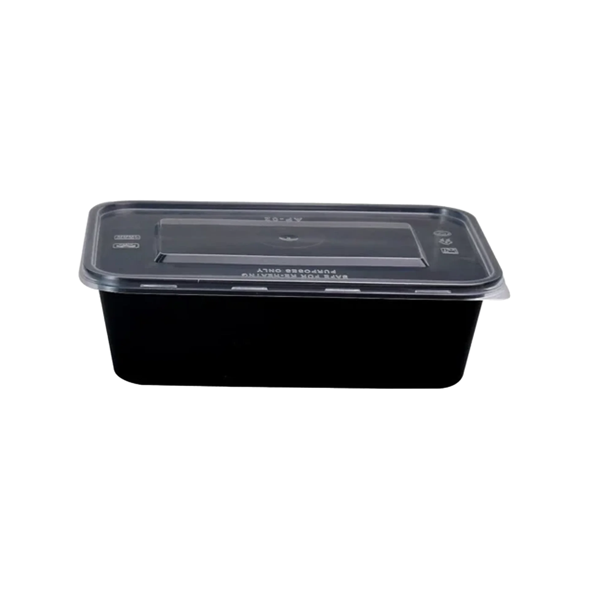 650cc Mikrowave Black Containers and Tranparest Lids (250 ed)PL