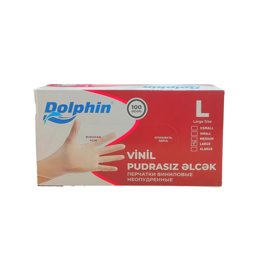 VINIL Pudrasiz Medical Elcek DOLPHIN L