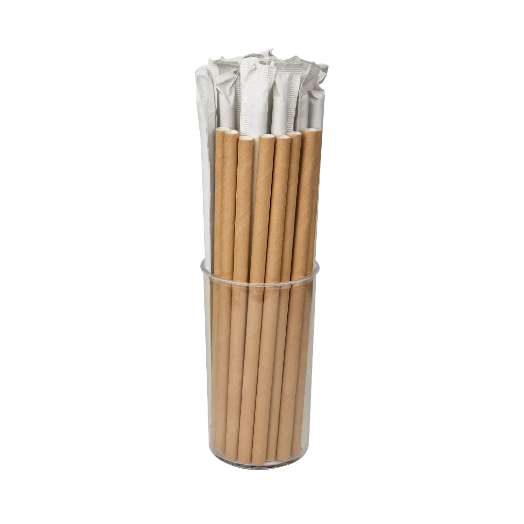 Pipet Kagiz Naturel Kraft 8 mm*197