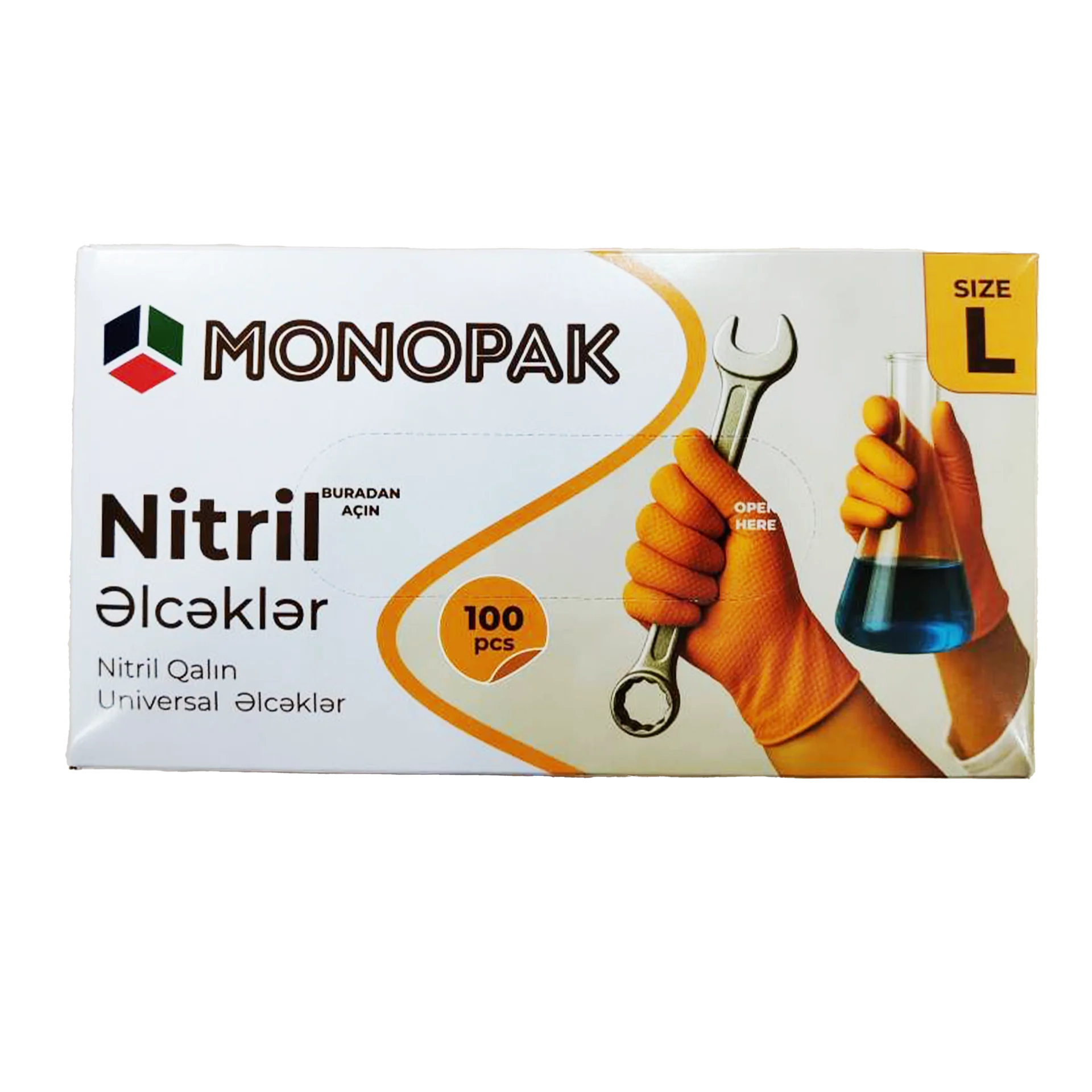 Nitril Pudrasiz Monopak Heavy Duty Narinci Elcek L
