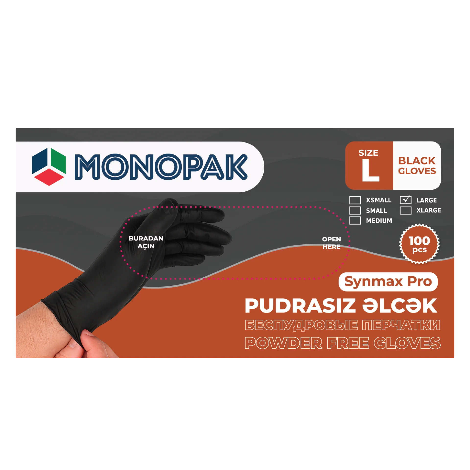 VINIL Pudrasiz Qara Elcek SYNMAX PRO L
